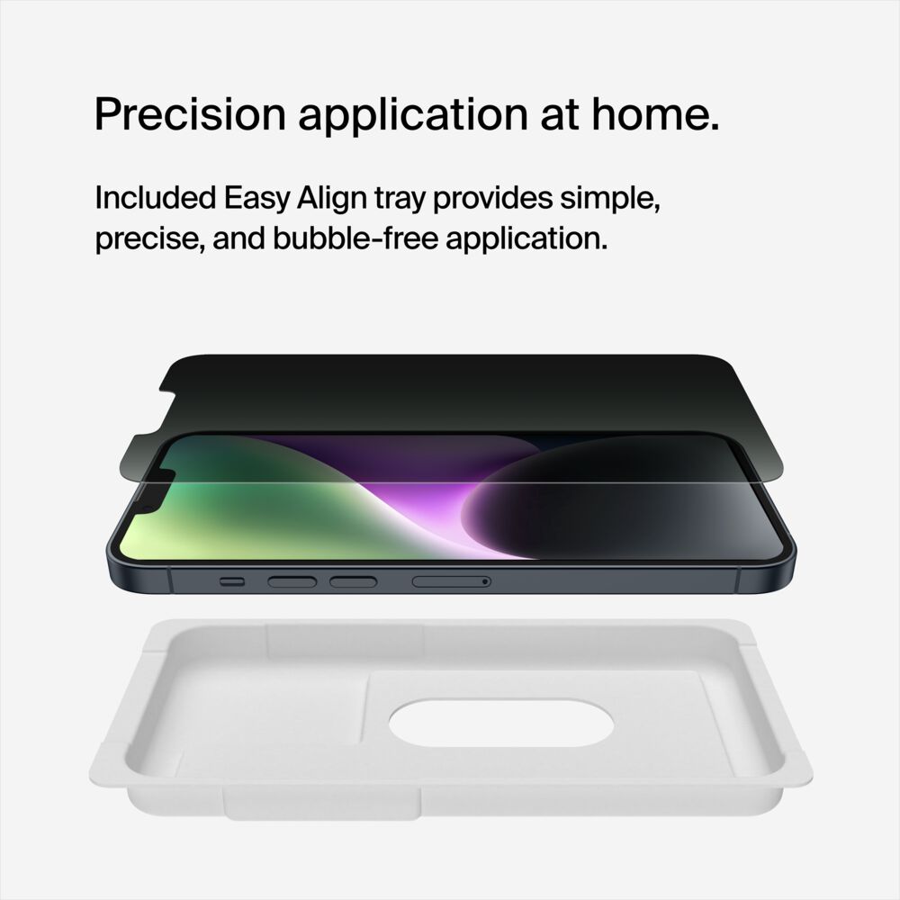 Belkin TemperedGlass Privacy Treated Screen Protector for iPhone 14 Plus / iPhone 13 Pro Max - Image 7
