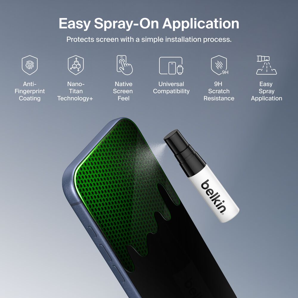 Belkin Titan LiquidGuard Screen Protector - Clear - Image 3