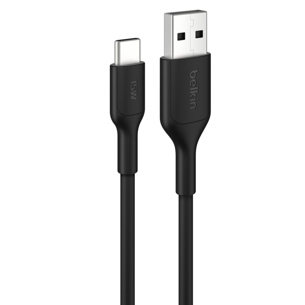 Belkin USB-A to USB-C Cable 15W, 3.3ft/1m, Black - 3.3 ft, 1 Pack