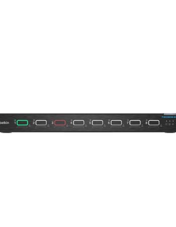 Belkin Universal DisplayPort Secure KVM, 8-Port Single Head with CAC - Black