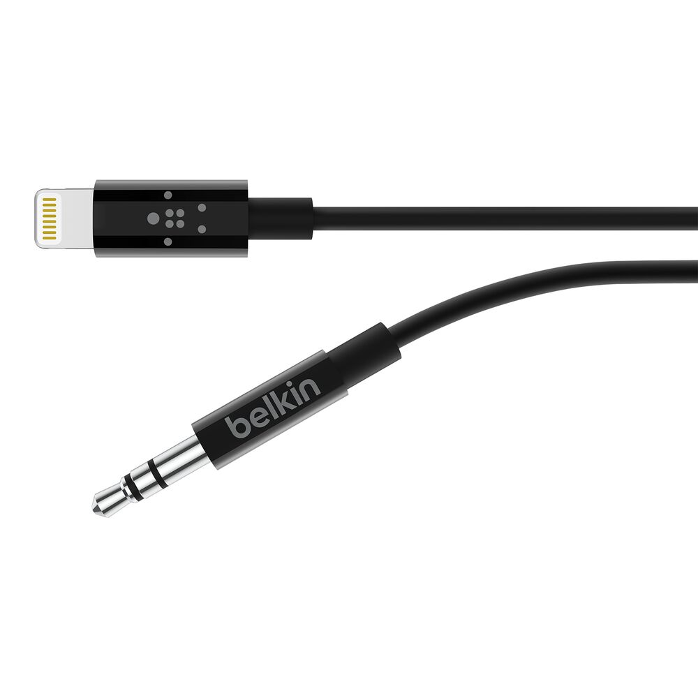 Belkin 3.5 mm Audio Cable With Lightning Connector - Black, 3 ft - Image 3