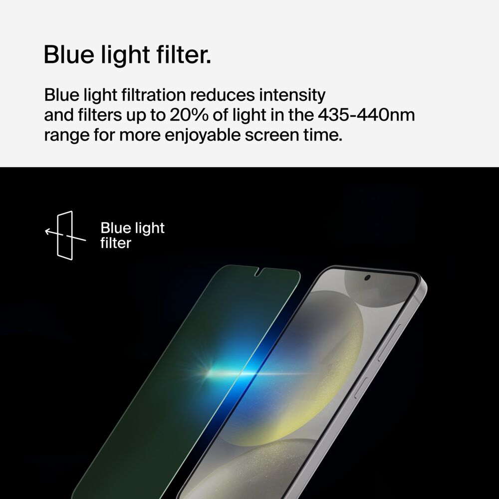 Belkin TrueClear Curve Blue Light Filter Screen Protector for Samsung Galaxy S24 - Samsung S24 - Image 3