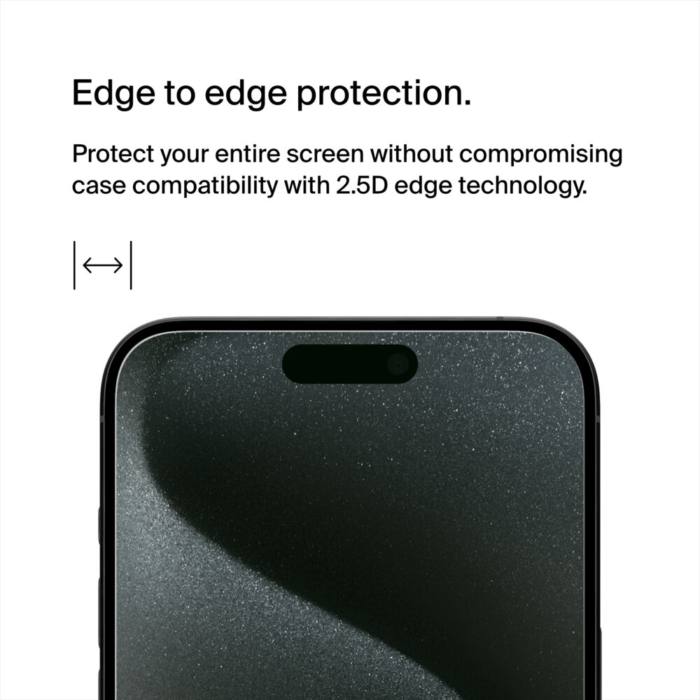 Belkin UltraGlass 2 Blue Light Filter Screen Protector for iPhone 15 Pro - Image 6