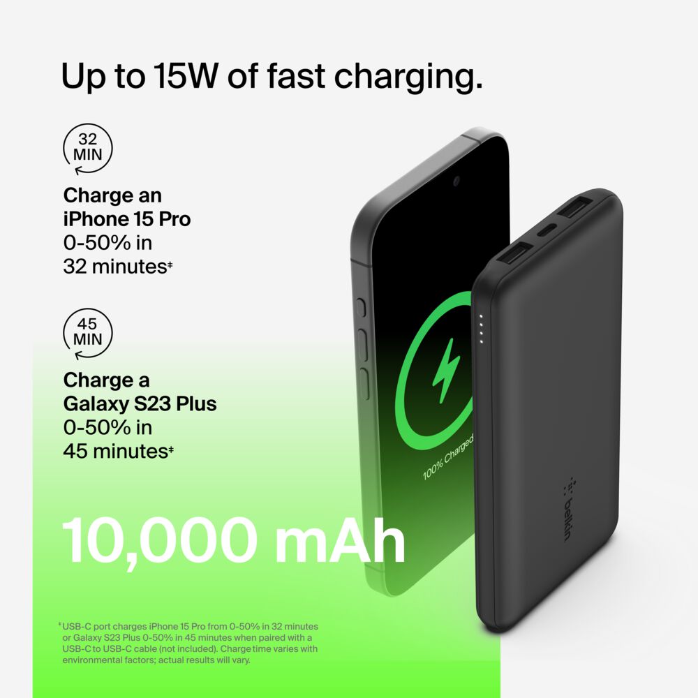 Belkin Power Bank 10K - Black - Image 4