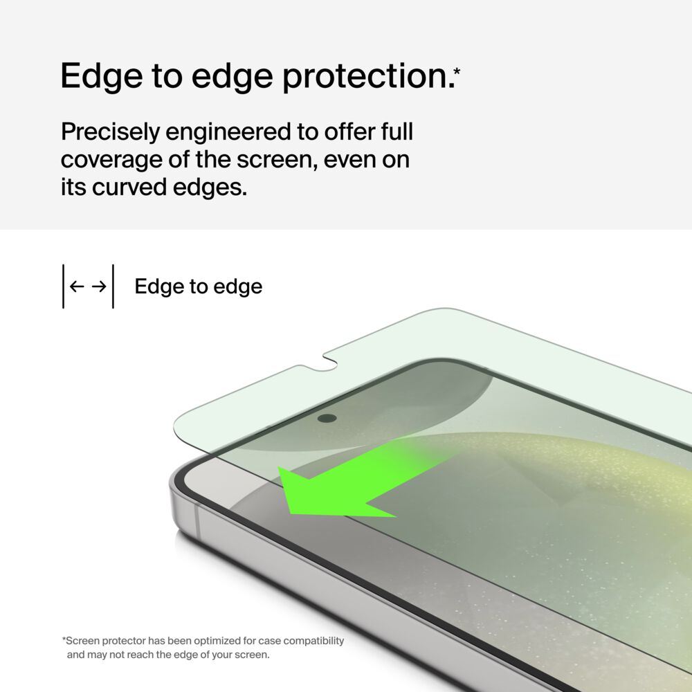 Belkin TrueClear Curve Blue Light Filter Screen Protector for Samsung Galaxy S24 - Samsung S24 - Image 4