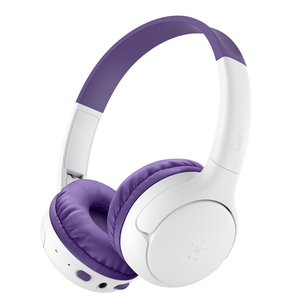 Belkin Wireless On-Ear Headphones for Kids - Purple, Without Case