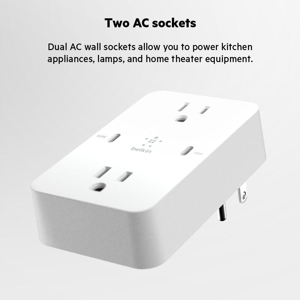 Belkin GaN Wall Plate - White - Image 6