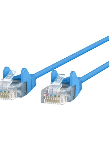 Belkin CAT6 Slim Gigabit Snagless UTP Ethernet Cable - Blue, 25 ft
