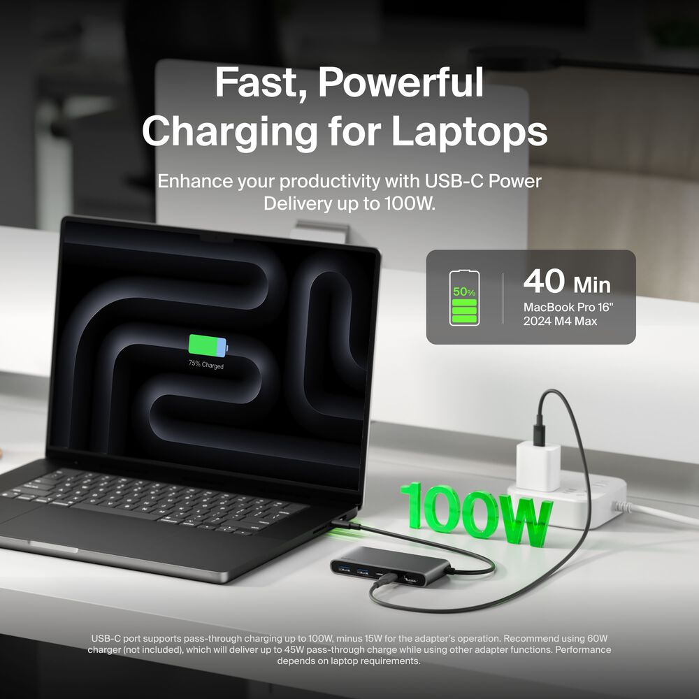 Belkin 5-Port USB-C Hub with Dual USB-C Ports - Space Gray - Image 5