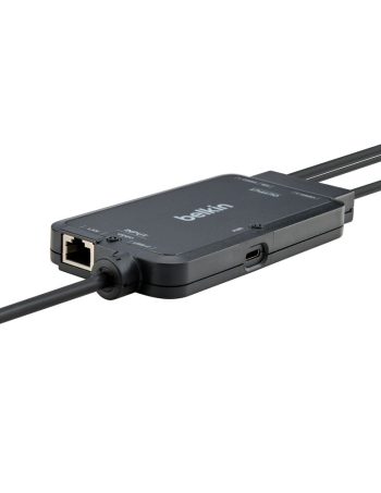 Belkin TAA KVM Dock USB-C to (2) DP/USB-B Cables w/ RJ45 and Power