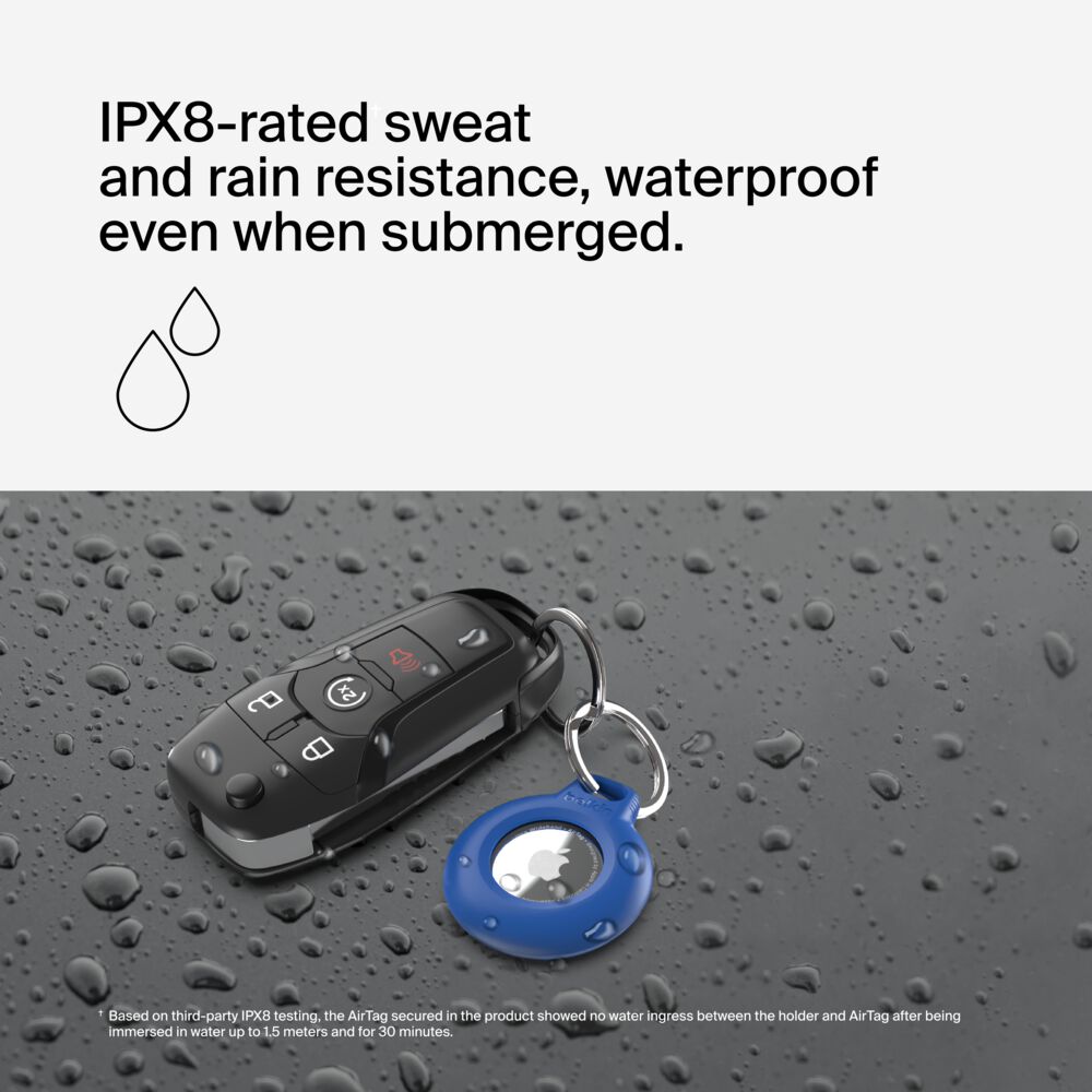 Belkin Waterproof Secure Holder with Key Ring for AirTag - 1 Pack, Blue - Image 5