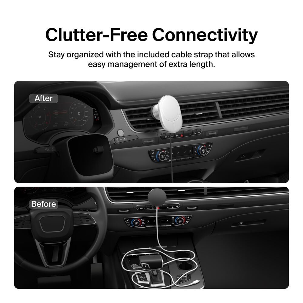 Belkin Magnetic Wireless Car Charger with Qi2 15W - Power Supply Included - Image 10