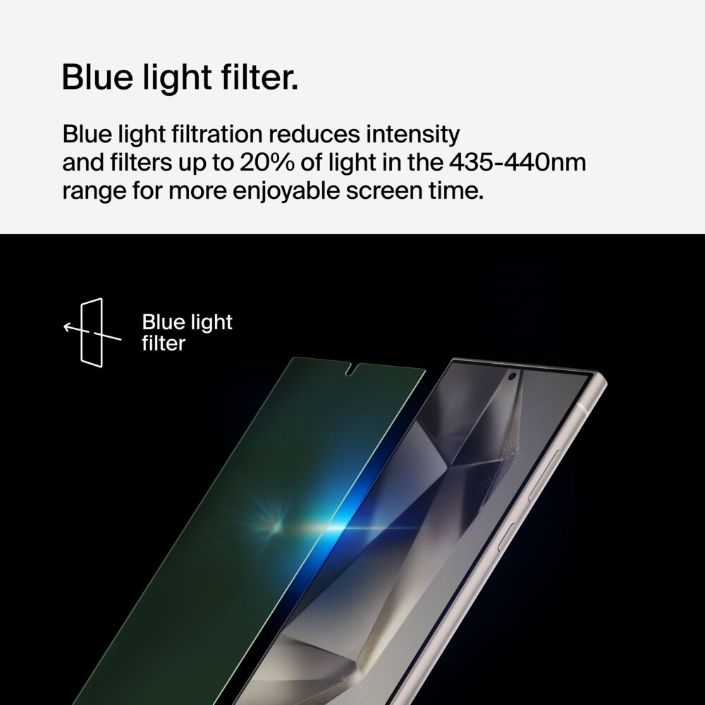 Belkin TrueClear Curve Blue Light Filter Screen Protector for Samsung Galaxy S24 Ultra - Samsung S24 Ultra - Image 3