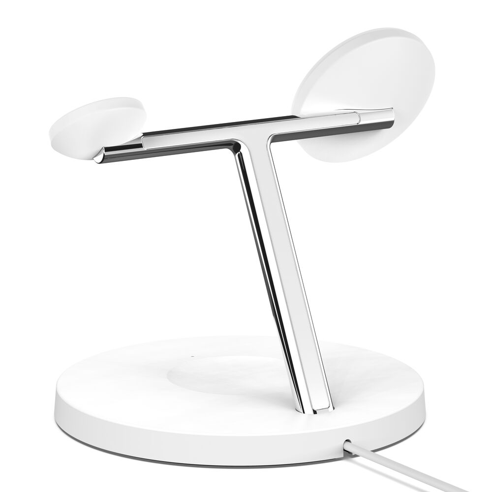 Belkin 3-in-1 Wireless Charger with MagSafe 15W (Certified Refurbished) - White - Image 3