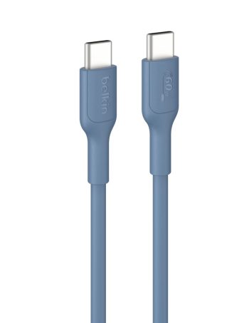 Belkin USB-C to USB-C Cable 60W, 3.3ft/1m, Blue - 3.3 ft, 1 Pack
