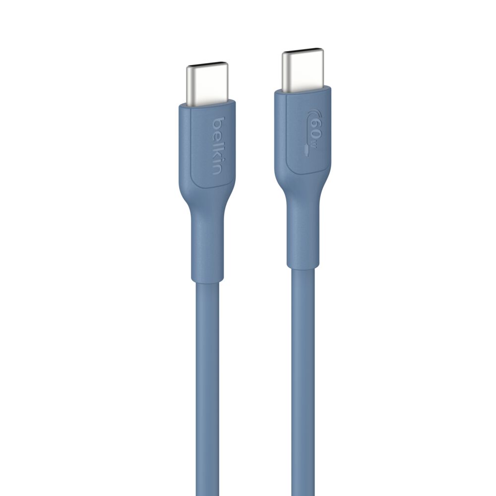 Belkin USB-C to USB-C Cable 60W, 3.3ft/1m, Blue - 3.3 ft, 1 Pack