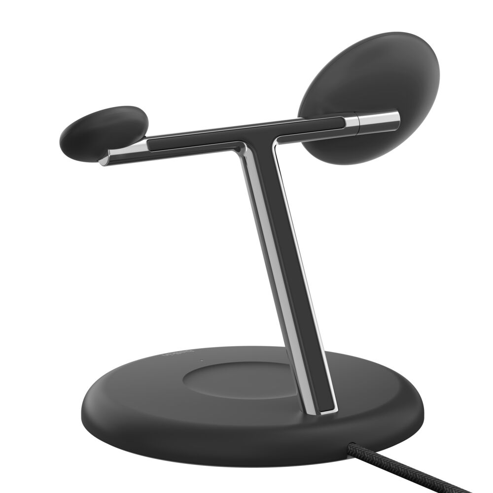 Belkin 3-in-1 Magnetic Wireless Charging Stand with Qi2 15W - Black - Image 9