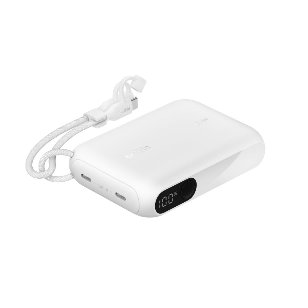 Belkin Power Bank 10K with Display - White