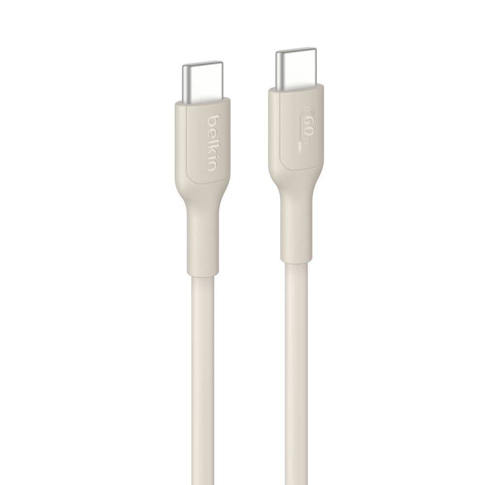Belkin USB-C to USB-C Cable 60W, 6.6ft/2m, Sand - 6.6 ft, 1 Pack