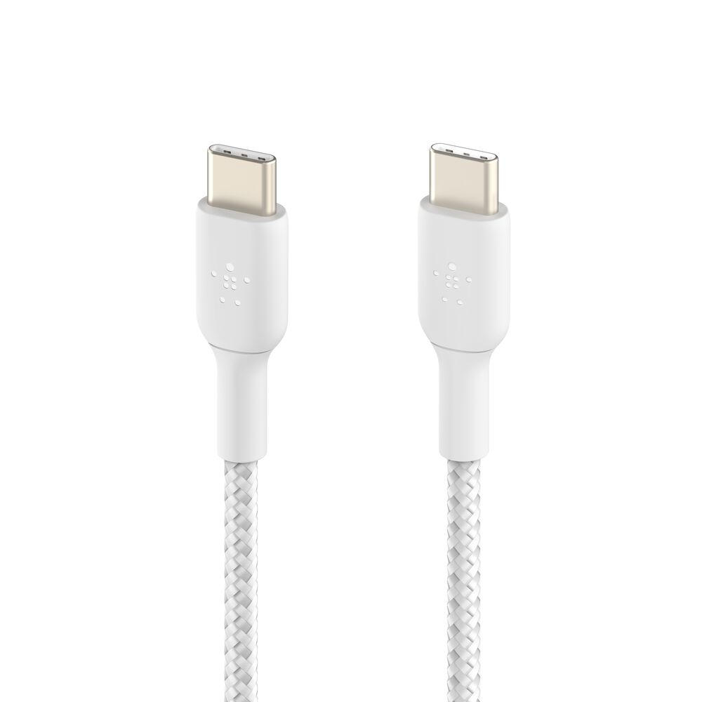 Belkin Braided USB-C to USB-C Cable 60W (1m / 2 packs) - White, 3.3 ft - Image 8