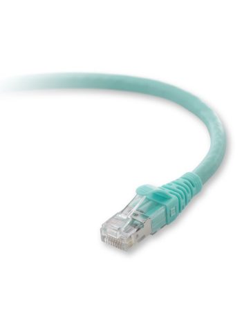 Belkin CAT6a Snagless Patch Cord - Aqua, 14.0 feet