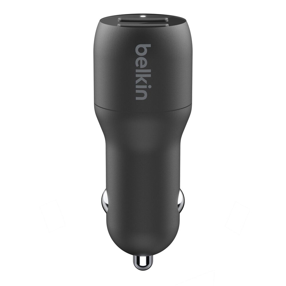 Belkin Dual USB-A Car Charger 24W - Black - Image 3