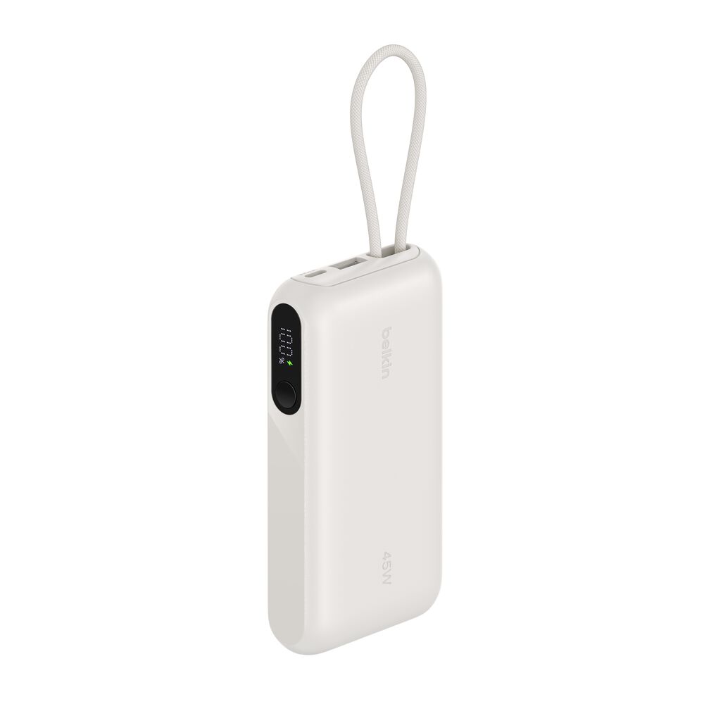 Belkin Power Bank 10K with Integrated Cable and Display - Sand, 10K, 11.5in cable - Image 12