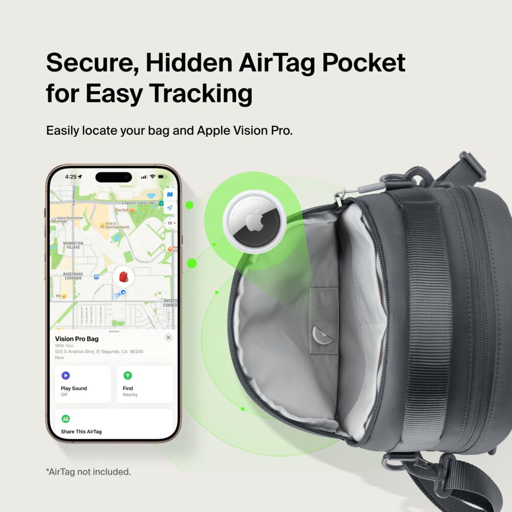 Belkin Travel Bag for Apple Vision Pro - Gray - Image 6