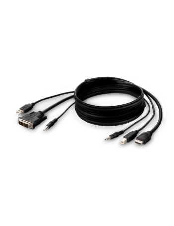 Belkin TAA DVI to HDMI/USB/AUD CBL, VID MM; USB A/B, 10' - Black, 10.0 feet