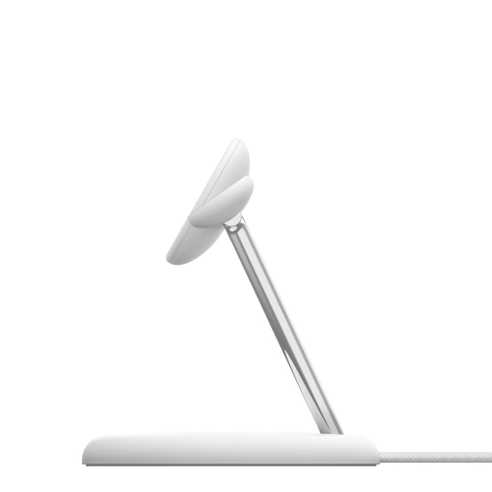 Belkin 3-in-1 Magnetic Wireless Charging Stand with Qi2 15W - White - Image 10