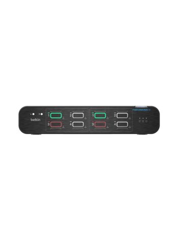 Belkin 4:2 DisplayPort DuoClave Secure KVM with CAC - Black