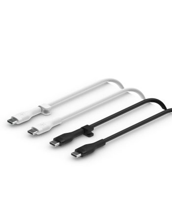 Belkin USB-C to USB-C Cable 60W - Black/White, 6.6 ft, 2 Pack