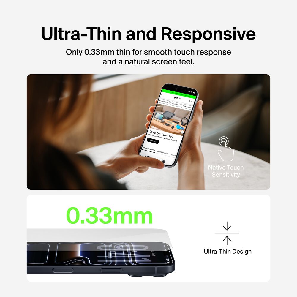 Belkin TemperedGlass Screen Protector for iPhone 17 Pro Max - Image 7