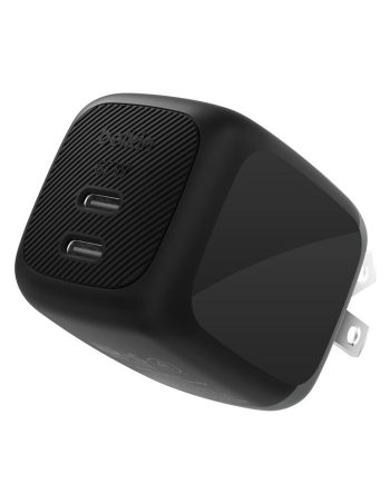 Belkin Dual USB-C GaN Wall Charger 67W - Black, 67W Standalone