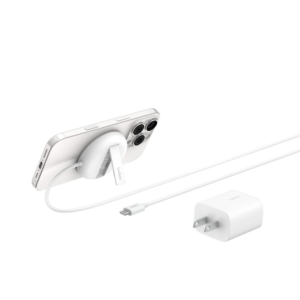 Belkin Magnetic Wireless Charging Pad with Qi2 15W - White, Power Supply Included