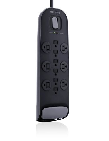 Belkin 12-outlet Surge Protector with 8 ft Power Cord with Cable/Satellite Protection - Black