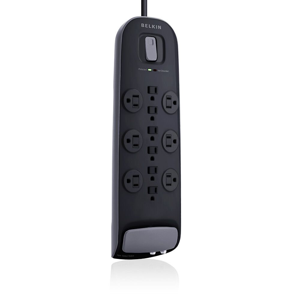 Belkin 12-outlet Surge Protector with 8 ft Power Cord with Cable/Satellite Protection - Black