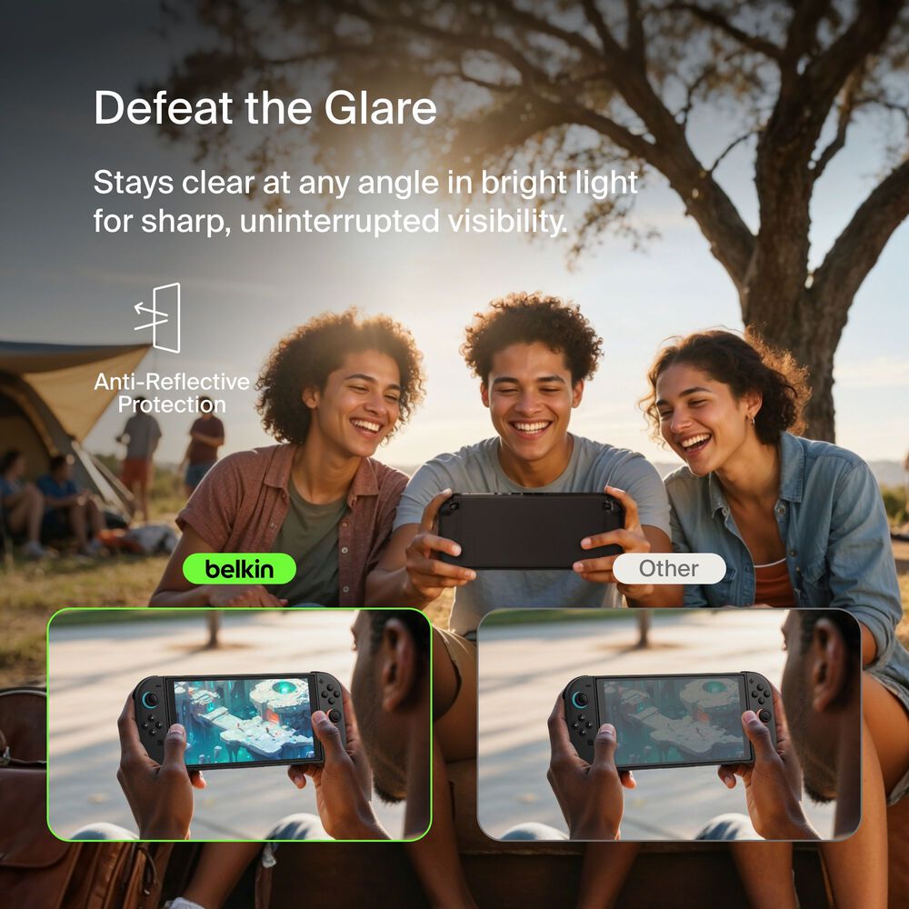 Belkin TemperedGlass Anti-Reflective Screen Protector for Nintendo Switch 2 - Clear - Image 4