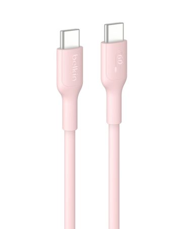 Belkin USB-C to USB-C Cable 60W, 3.3ft/1m, Pink - 3.3 ft, 1 Pack
