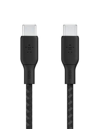 Belkin USB-C to USB-C Cable 100W - Black, 6.6 ft, 1 Pack