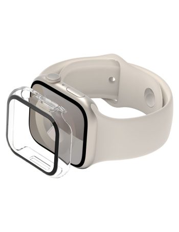 Belkin TemperedCurve 2-in-1 Treated Screen Protector + Bumper for Apple Watch for Apple Watch Series 9/8/7/6/5/4/SE - Clear - OVG003zzCL