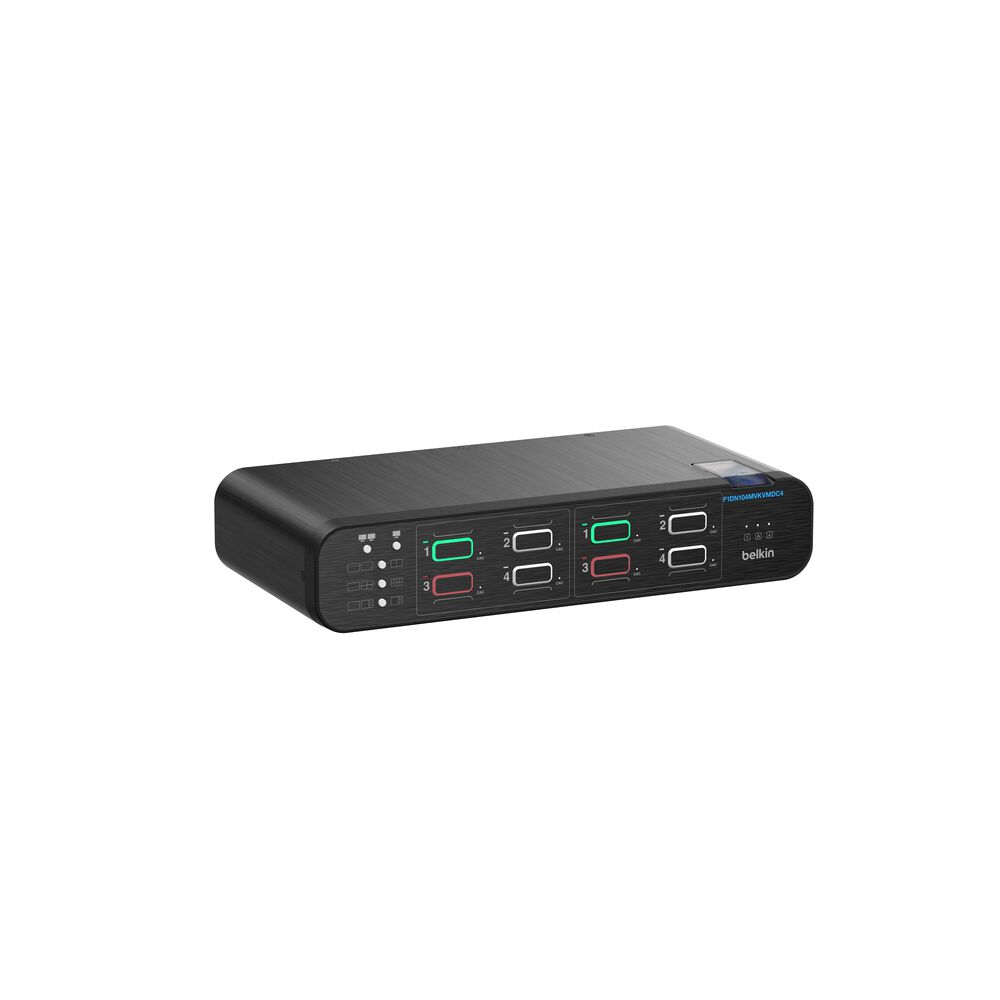Belkin 4:2 DisplayPort MultiClave Secure KVM with CAC - Black - Image 2