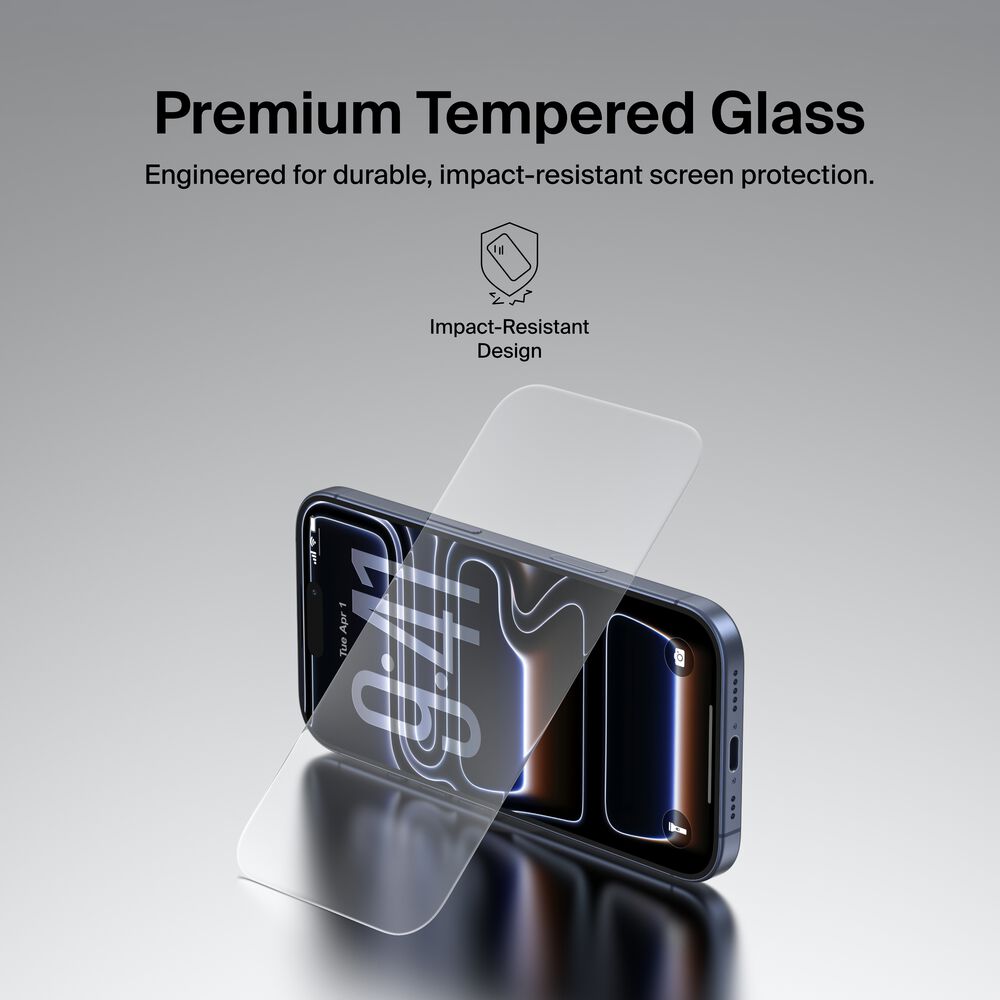 Belkin TemperedGlass Screen Protector for iPhone 17 Pro Max - Image 3