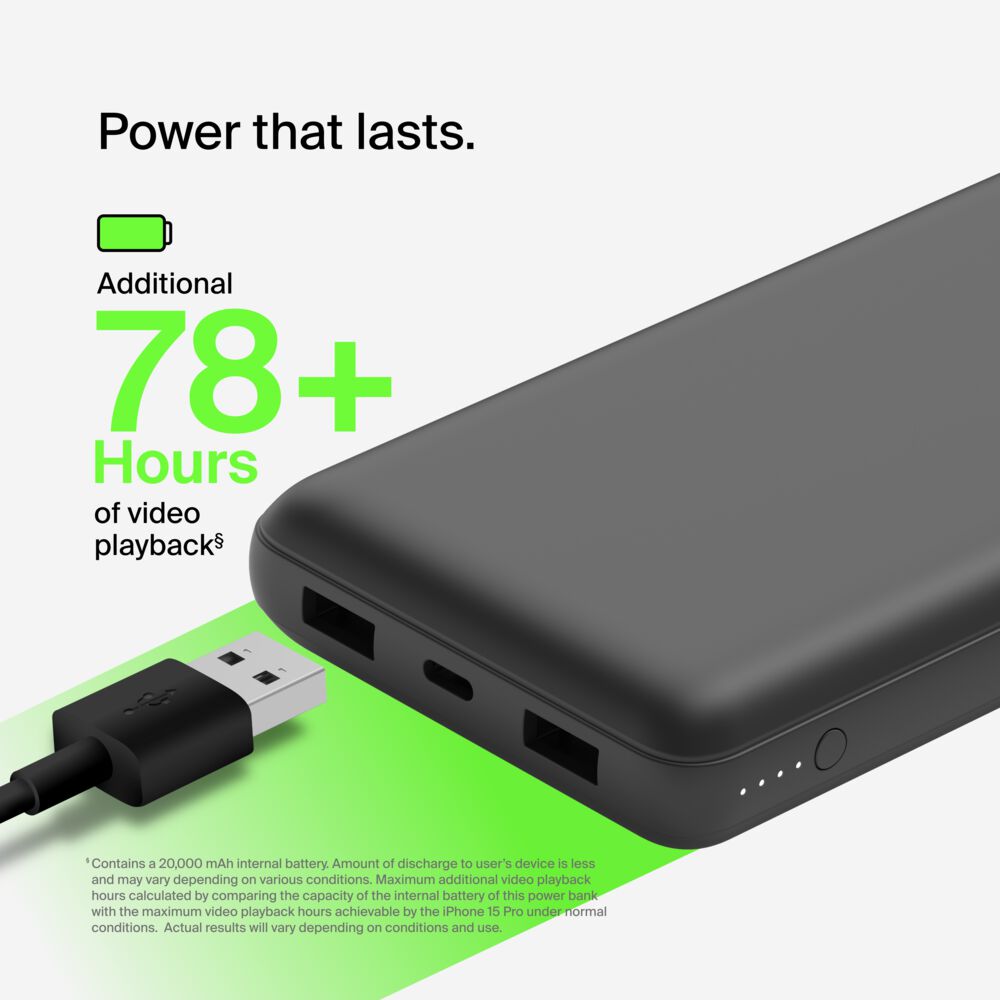 Belkin Power Bank 20K - Black - Image 3