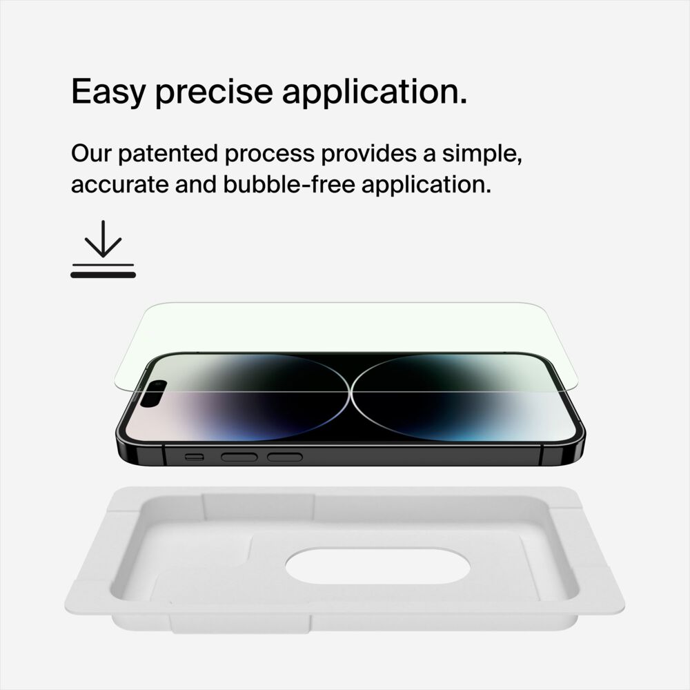 Belkin UltraGlass Blue Light Filter Screen Protector for iPhone 14 Pro - Image 7