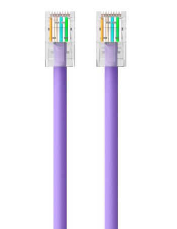 Belkin CAT6 Ethernet Patch Cable, RJ45, M/M - Purple, 3 ft