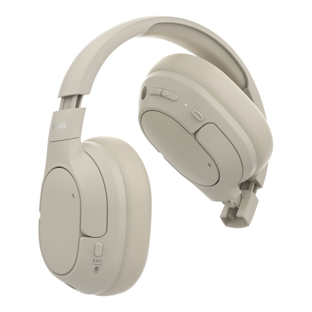 Belkin Noise Cancelling Over-Ear Headphones - Sand - Image 9