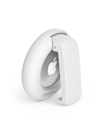 Belkin Secure Holder with Clip for AirTag - White