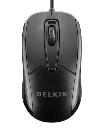 Belkin Wired USB Ergonomic Mouse - Black