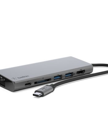 Belkin USB-C Multimedia Hub (Certified Refurbished) - Space Gray